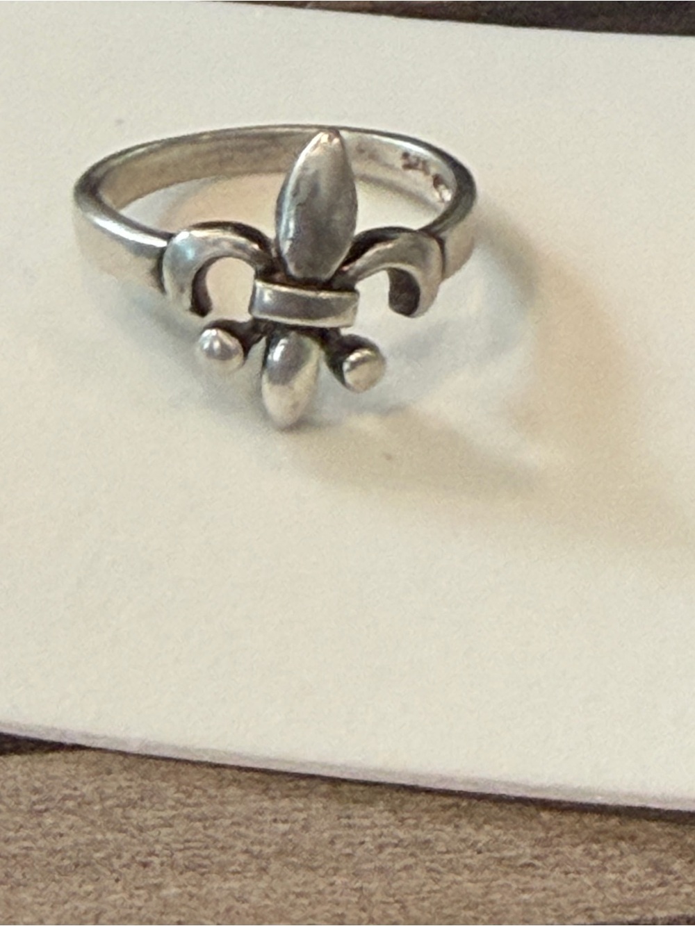 Sterling Silver Fleur De Lis Ring French Symbol Lily Design Solid 925 Size 5 375